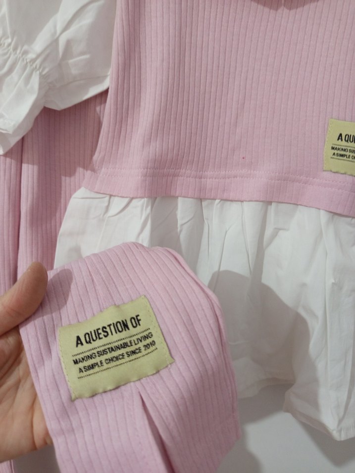 Kız Çocuk Pembe Pamuklu Tayt - Görsel 3