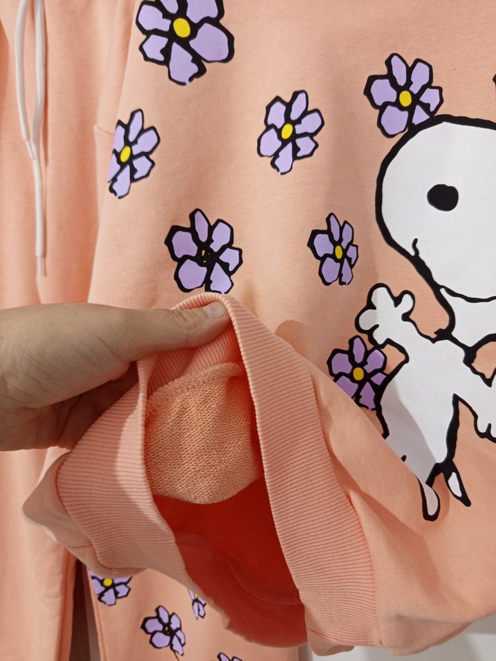 Pembe Baskılı Kız Çocuk Pamuklu Eşofman Takımı - Görsel 3