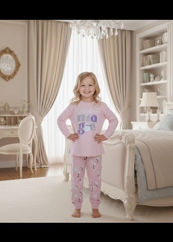 Rolypoly Kız Çocuk Pembe Pijama Takımı - Görsel 5