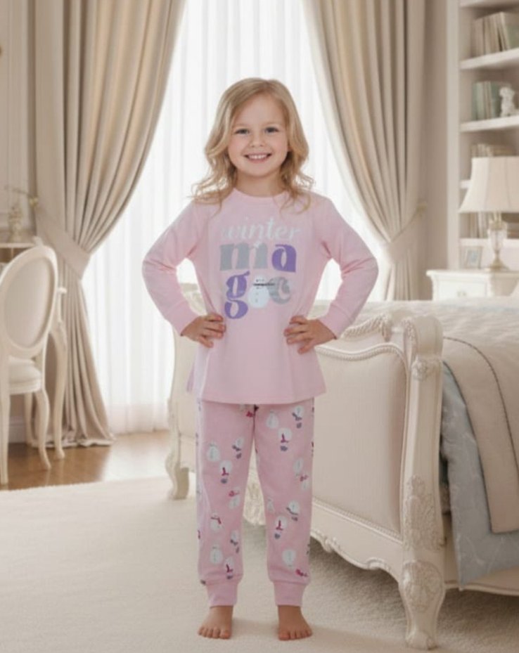 Rolypoly Kız Çocuk Pembe Pijama Takımı - Görsel 2