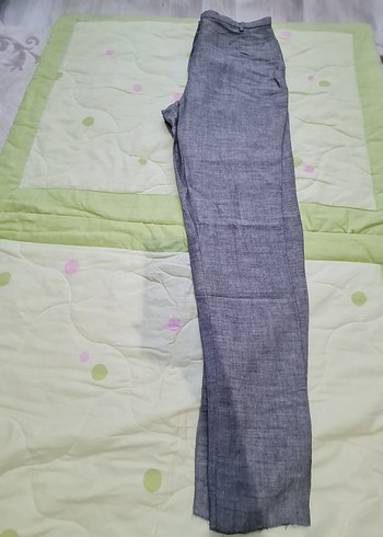 Morgan Gri Kadın parlak keten Pantolon