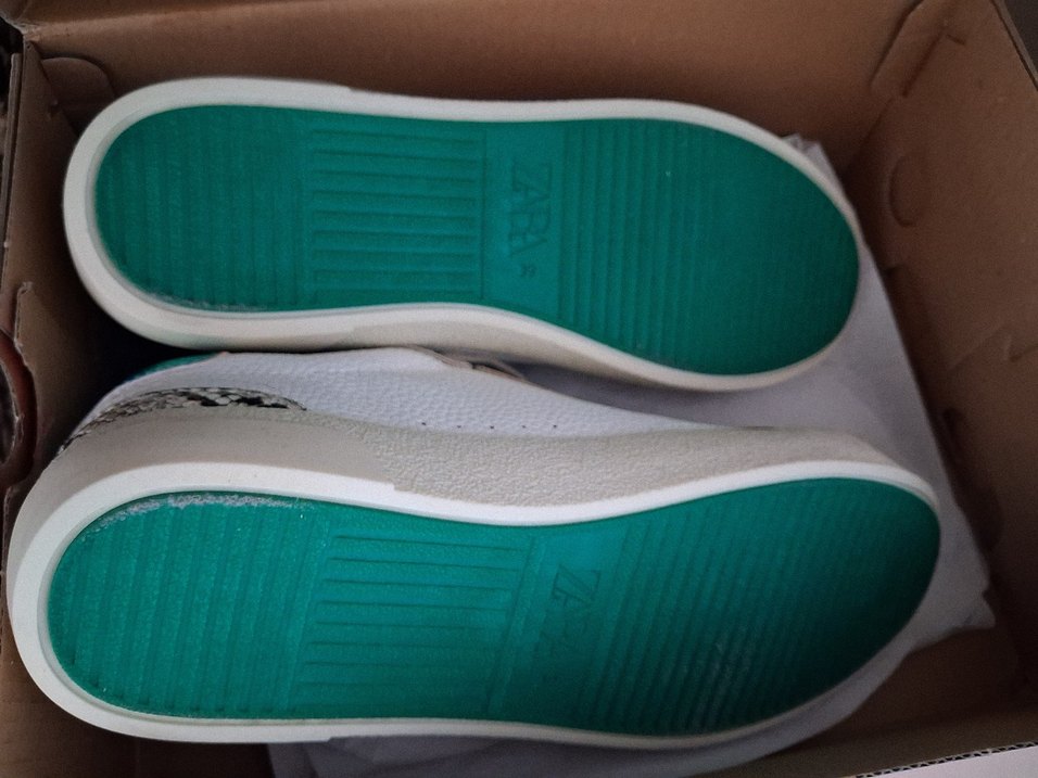 zara beyaz Düz Tabanlı Kadın Spor Ayakkabı - Görsel 3