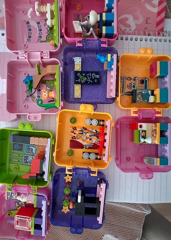 lego cubes Çocuklar için Renkli Plastik Mini Kutular - Görsel 3