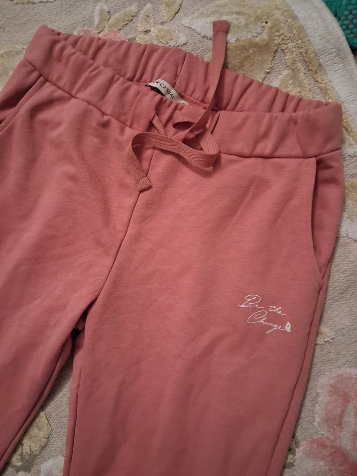 Bordo Rahat Kesim Kadın Eşofman Altı - Görsel 2