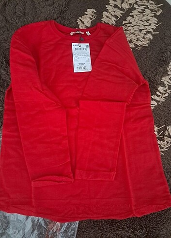 10 Yaş Beden kırmızı Renk Koton sweatshirt 