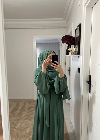Zara Yeşil Salaş Kadın Uzun Elbise