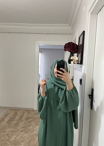 diğer Beden Yeşil Salaş Kadın Uzun Elbise