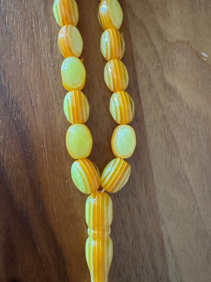 Parlak Sarı Bohem Erkek Tesbih - Görsel 4