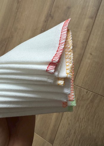 Nakışlı Çok Renkli bebek ağız silme mendili - Görsel 3