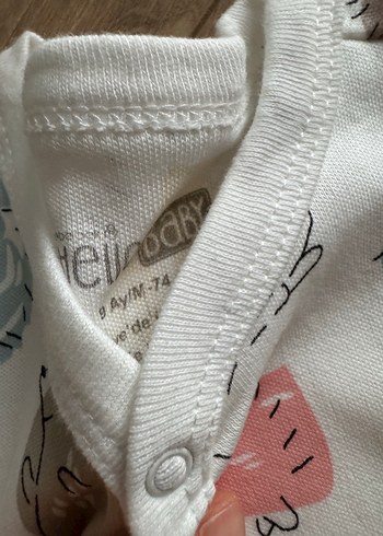 Bebek kız erkek Uzun Kollu Baskılı Tulum ve Şapka - Görsel 2