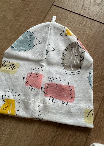 Bebek kız erkek Uzun Kollu Baskılı Tulum ve Şapka - Görsel 3