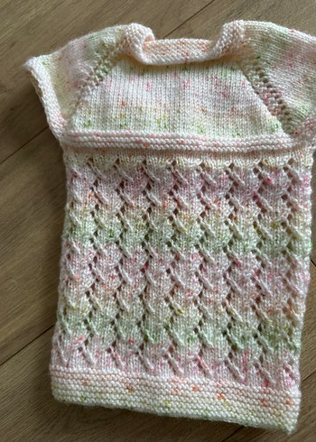 Kız Çocuk bebek Çok Renkli Örgü Kolsuz Hırka - Görsel 3