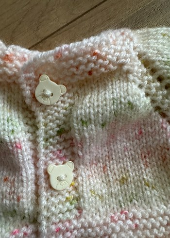 Kız Çocuk bebek Çok Renkli Örgü Kolsuz Hırka - Görsel 2