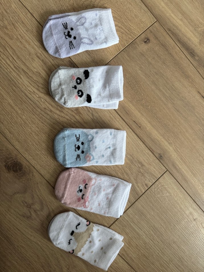 Kız bebek Nakışlı Renkli Örgü Çoraplar - Görsel 2