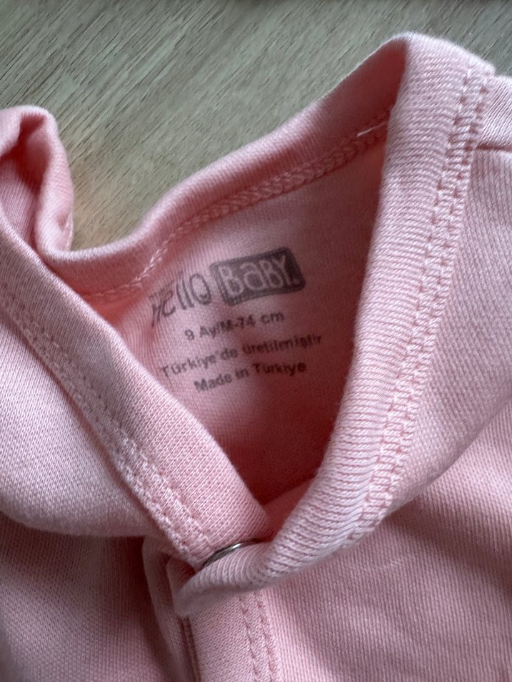 Pembe Bebek Kız Tulum ve Şapka Takımı - Görsel 2