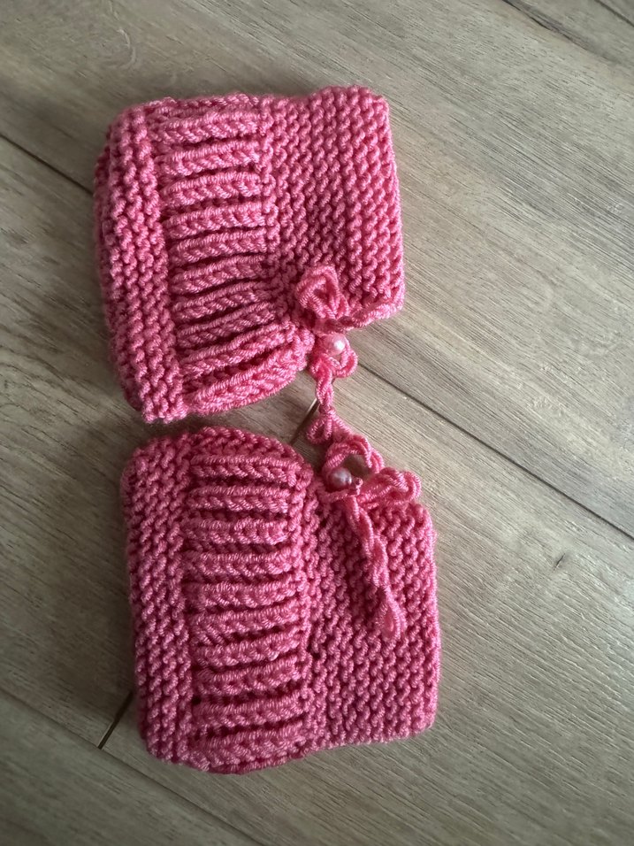 Kız Çocuk Örgü Pembe Bot patik - Görsel 3