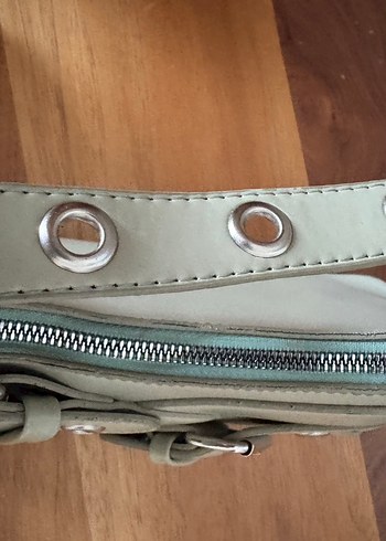 Bej Deri Tokalı Kadın Omuz Çantası - Görsel 5