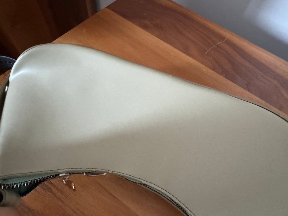 Bej Deri Tokalı Kadın Omuz Çantası - Görsel 4