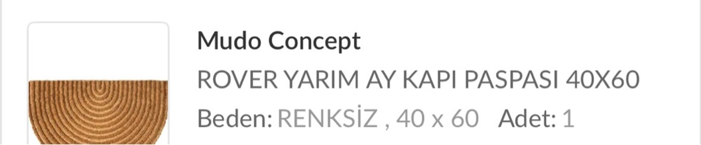 Beden camel Renk Mudo kapı önü paspası