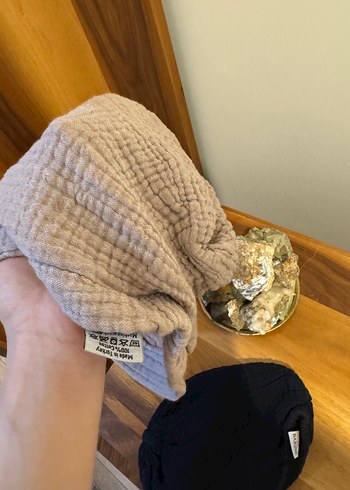 Diğer Bej Örgü Keten Bohem Kadın müslin bone