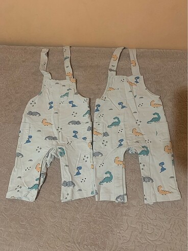 İkiz bebek bahçıvan tulum