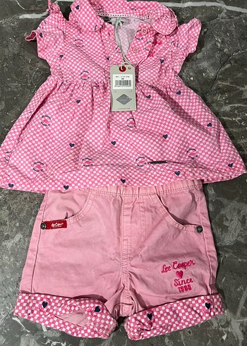 Lee Cooper Pembe Kalpli Bebek Elbise Sort Takimi