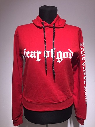 Mango Baskılı Kapüşonlu Kırmızı Sweatshirt #5006