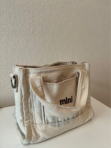  Beden Mini yazılı bez çanta