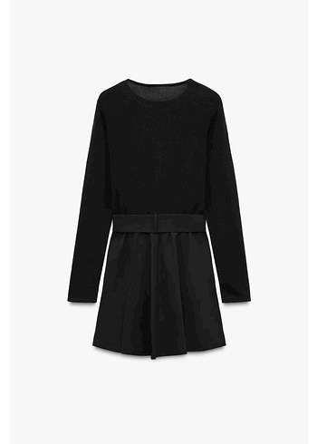 Zara Zara Siyah kemerli Mini Elbise