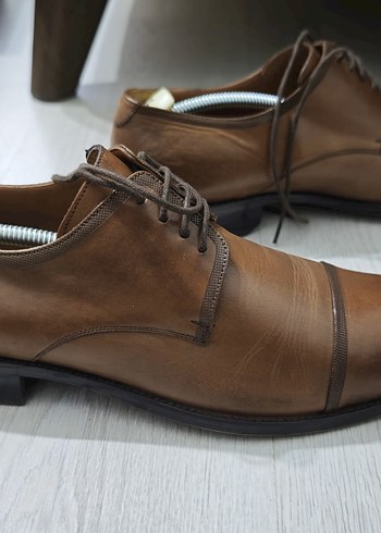 KEMALTANCA Kahverengi Deri Klasik Erkek  bir kere giyildi - Görsel 4