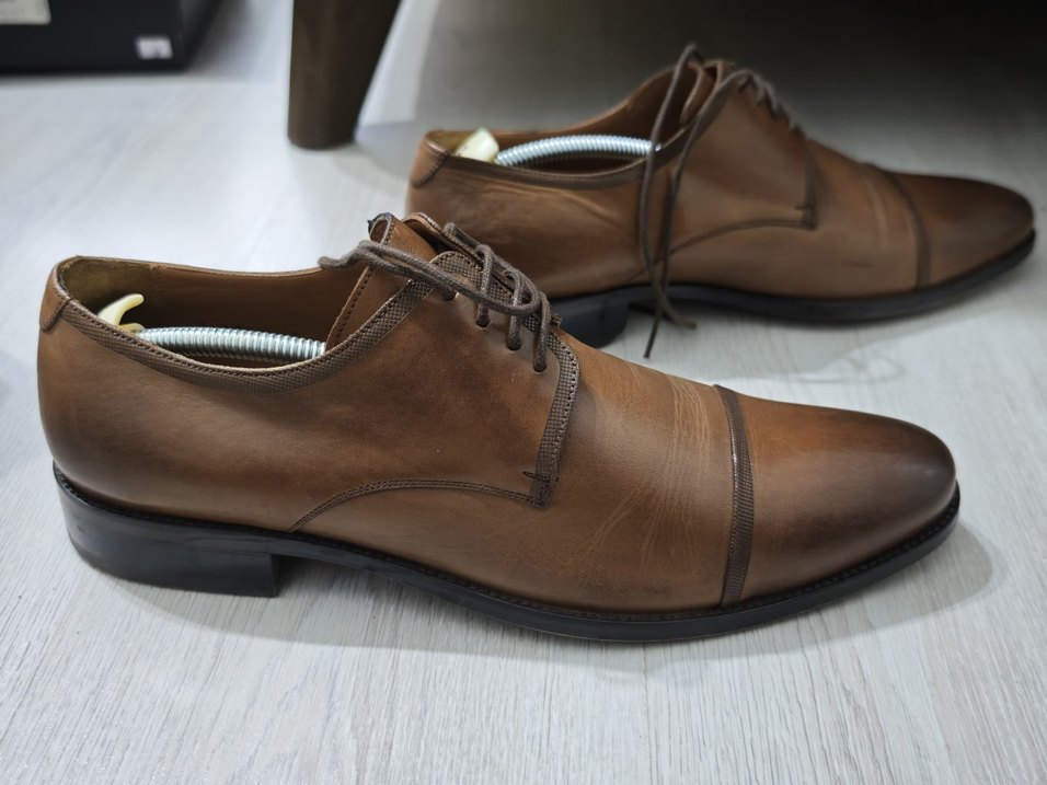 KEMALTANCA Kahverengi Deri Klasik Erkek  bir kere giyildi - Görsel 4