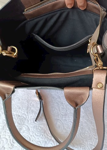 Parlak Bakir rengi Deri Kadın Çanta - Görsel 6