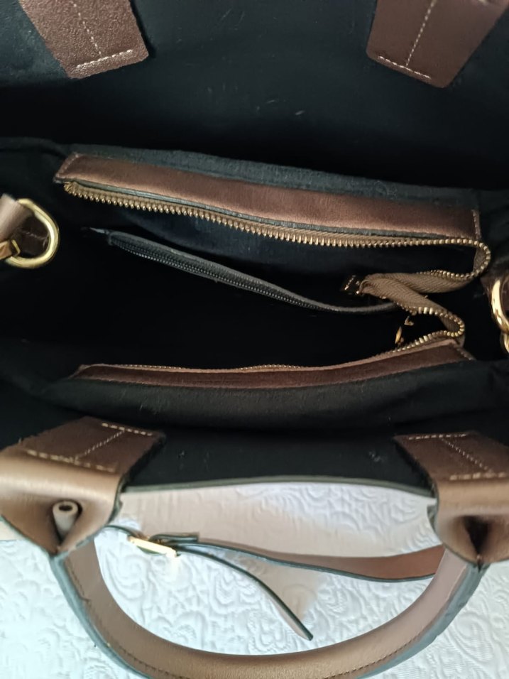 Parlak Bakir rengi Deri Kadın Çanta - Görsel 2