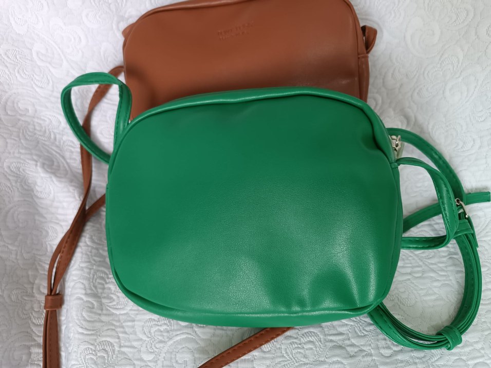 Bej Deri Kadın Çapraz Çanta - Görsel 2