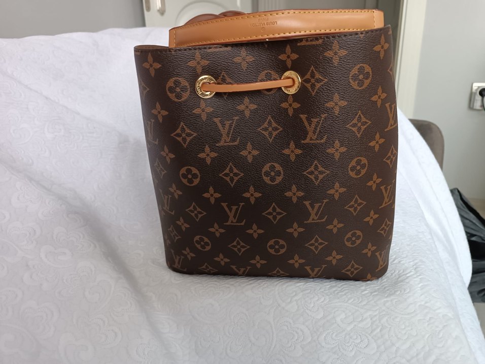 Klasik Bej Deri Kadın Çanta - Görsel 3