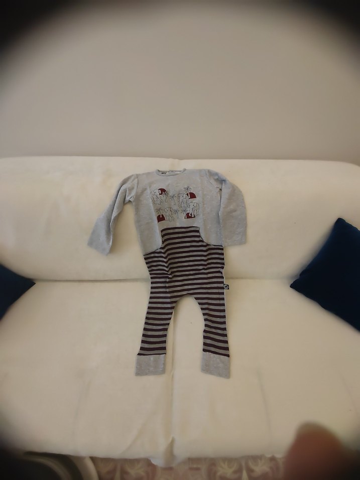 Gri Uzun Kollu Erkek çocuk Tulum - Görsel 3