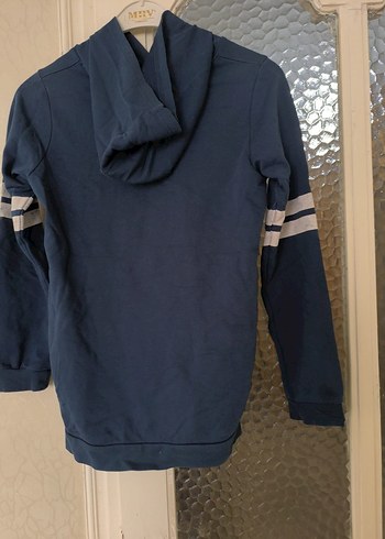 Erkek Çocuk Kapüşonlu Mavi Sweatshirt - Görsel 4