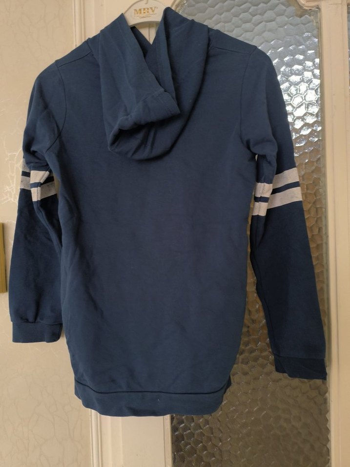 Erkek Çocuk Kapüşonlu Mavi Sweatshirt - Görsel 3