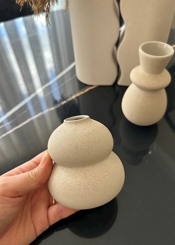 H&M Home Bej Seramik Vazo Seti