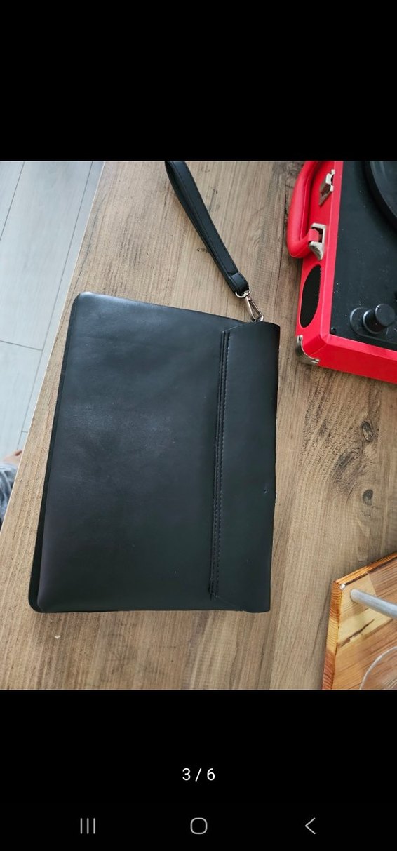 Koton Siyah Puantiyeli Deri Rock Punk Clutch - Görsel 4