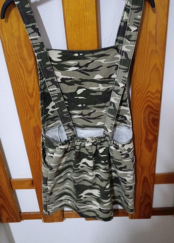 Yeşil Kamuflaj Desenli Tulum Etek - Görsel 7