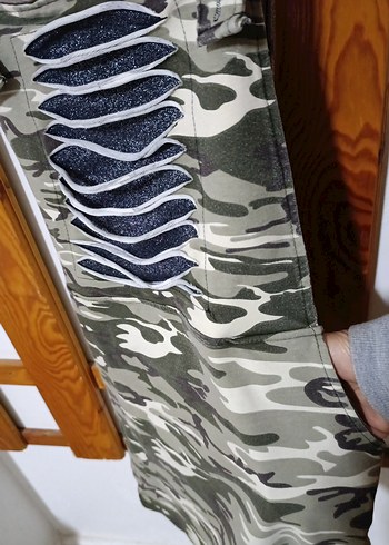 Yeşil Kamuflaj Desenli Tulum Etek - Görsel 4