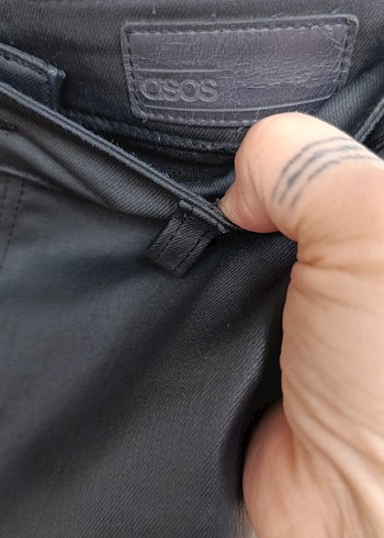 Siyah Fermuarlı Kadın Biker Deri Pantolon - Görsel 3