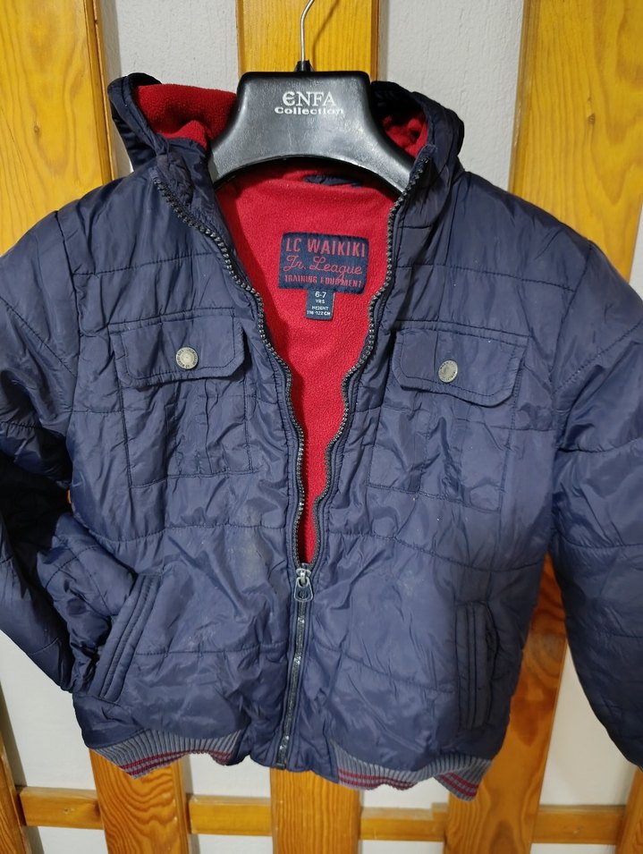 Fermuarlı Erkek Çocuk Lacivert Street Wear Mont - Görsel 2