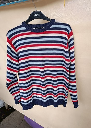 Çizgili Renkli Triko Erkek Kazak - Görsel 10