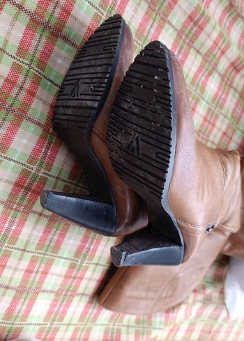 Deri Kahverengi Kadın Çizme - Görsel 4