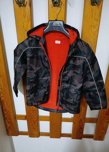 Erkek Çocuk Kamuflaj Fermuarlı Mont - Görsel 4