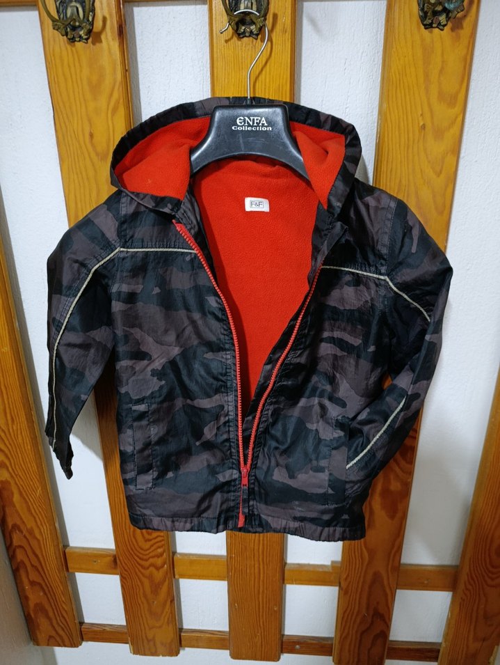 Erkek Çocuk Kamuflaj Fermuarlı Mont - Görsel 3