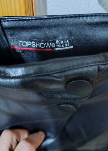 Siyah Deri Şort Etek - Görsel 7