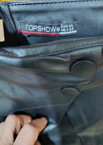 Siyah Deri Şort Etek - Görsel 8